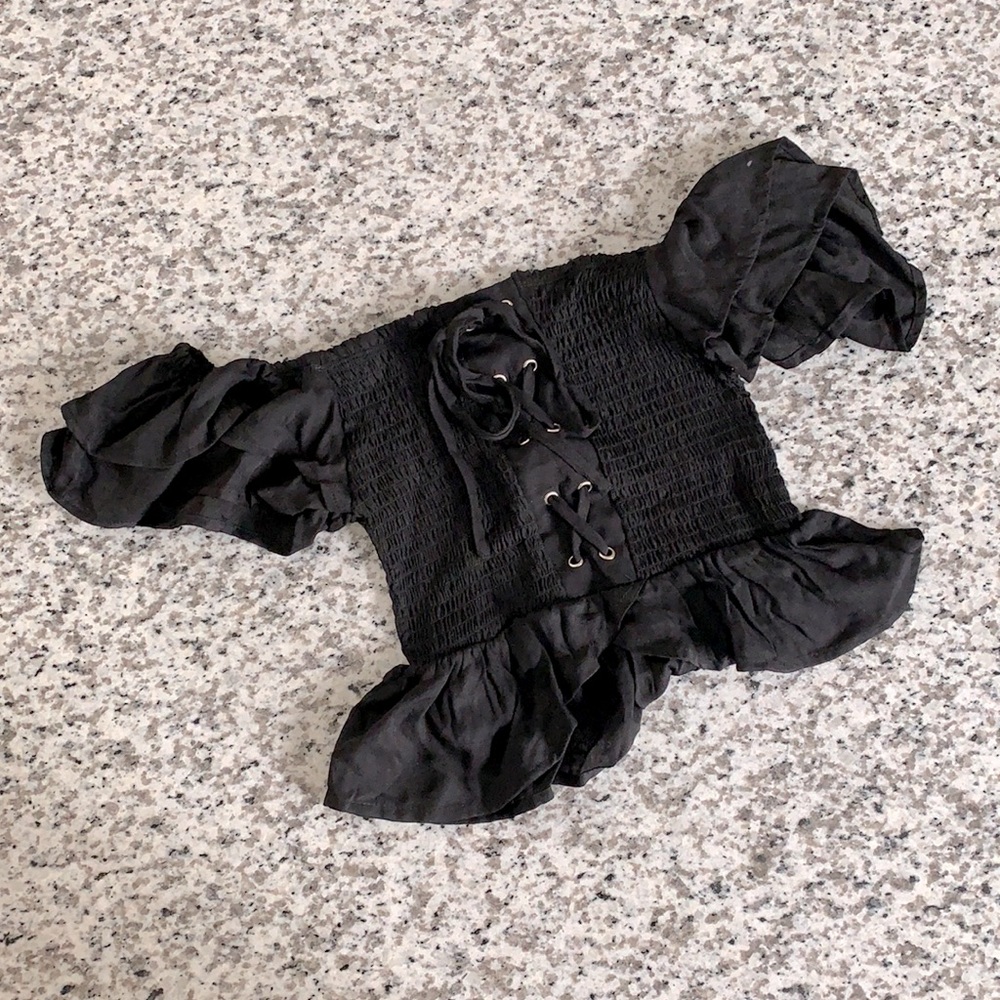 Black Off Shoulder Top